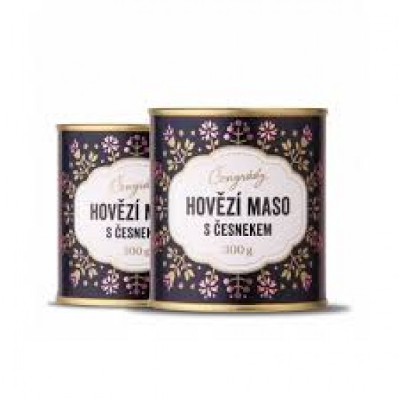 Hovädzie mäso s cesnakom  RETRO 300g